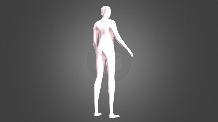 Terceira versão Personagem oc baseado em desenho 3D Model