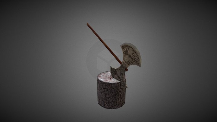 Battle Axe 3D Model