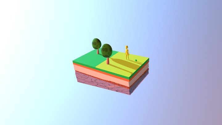 Struktur Tanah 3D Model