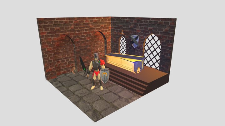 Escena y Personaje 3D Model