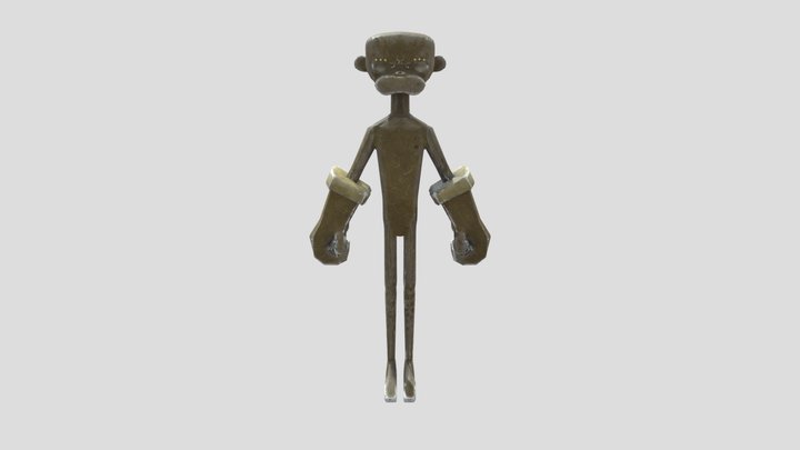 Monkey Guard Character 3D Model