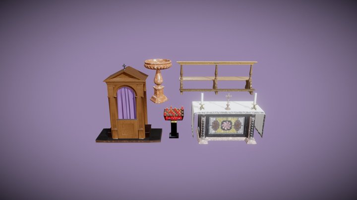 Church assets 3D Model