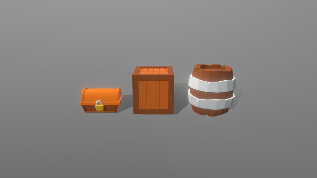 Stylized Low Poly Storage Pack