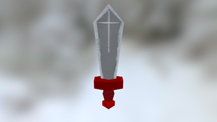 Low Polygon Sword 3D Model