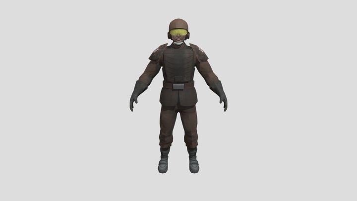 Corporate Sector Authority Espos Soldier 3D Model