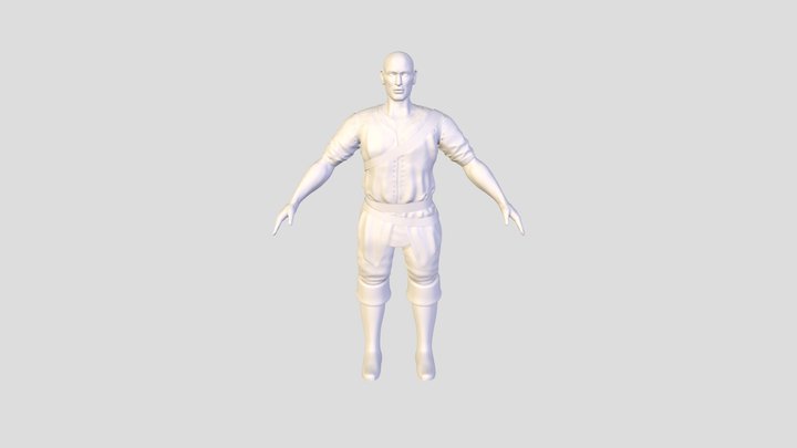 Medieval Villager Progress 3D Model