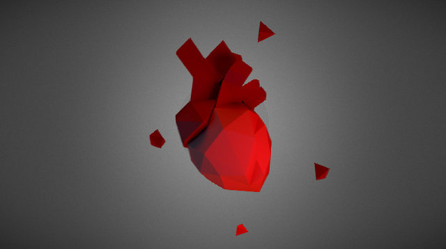 Lowpoly heart - Loveless 3D Model