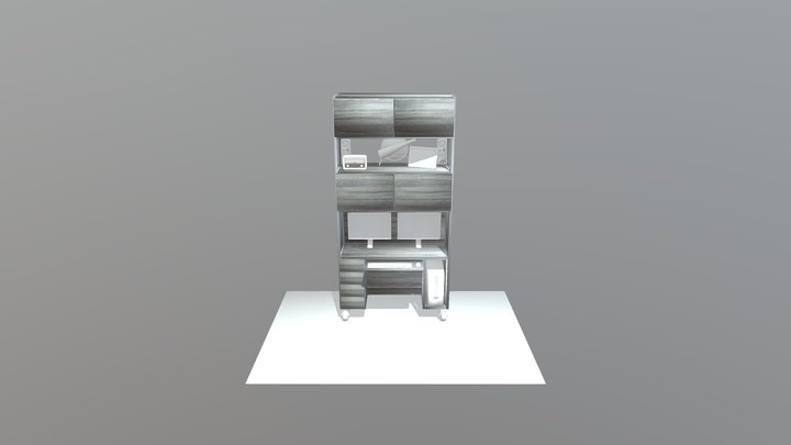 Mueble Ordenador 3D Model
