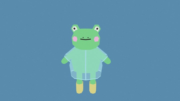 GameJam Frog 3D Model