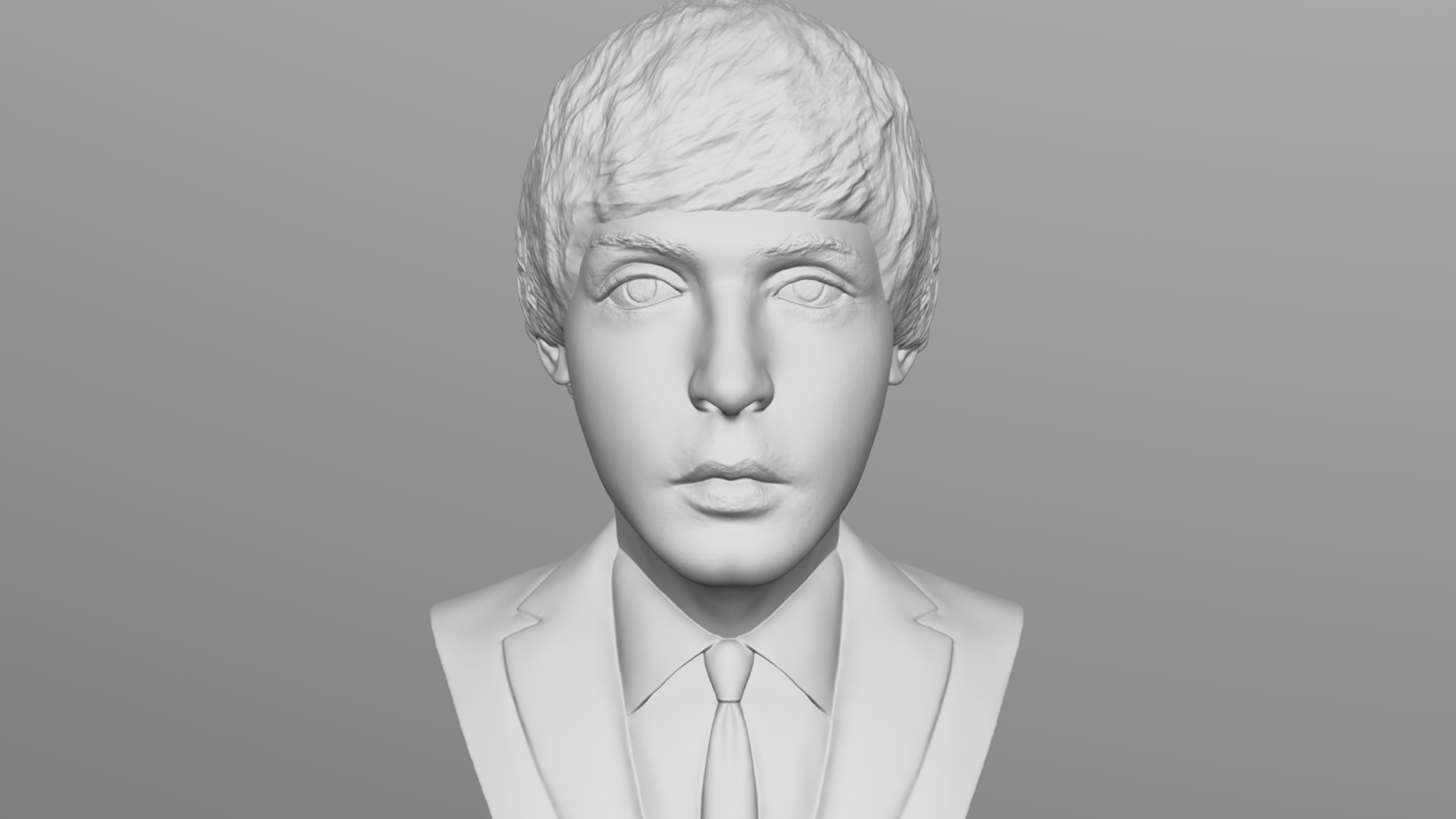3D model Paul McCartney bust for 3D printing - This is a 3D model of the Paul McCartney bust for 3D printing. The 3D model is about a man with white hair.