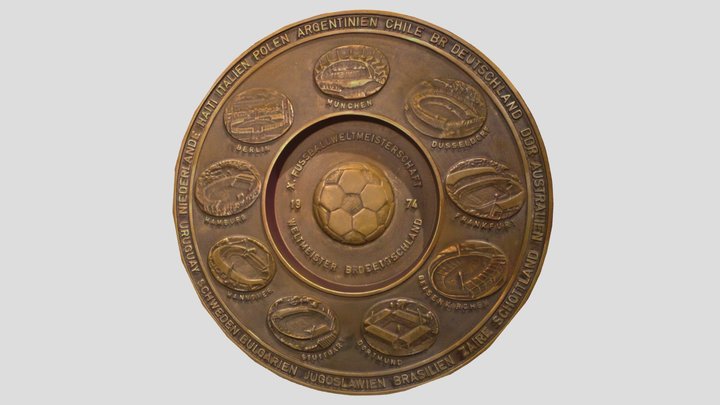 Football world champion 1974 - metal casting