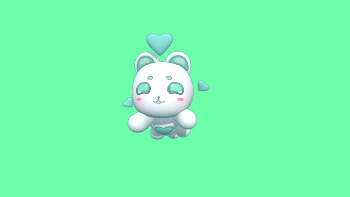 Cute Monobear 3D Model