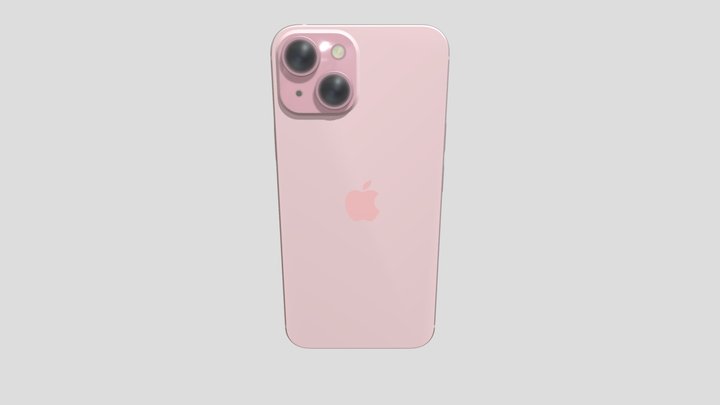 IPhone 15 pink model 3D Model