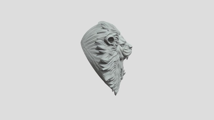 Lion Head by Tripo – Modello 3D gratuito STL