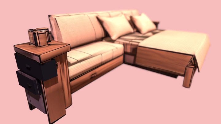 Room 26 – Animated Stylized Interior – Kostenloses 3D-Modell STL