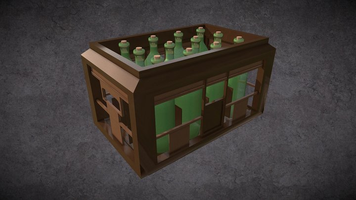 Crate Of Bottles - By Velivian Fesothe 3D Model