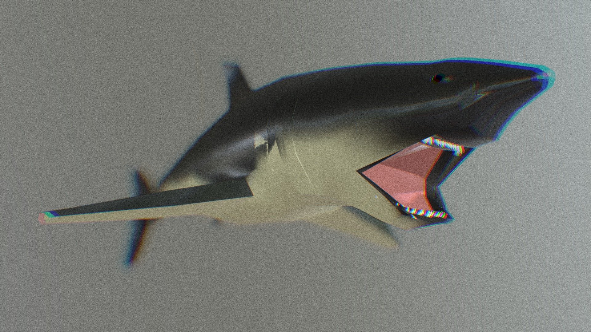 Animated Great White Shark 3D model
