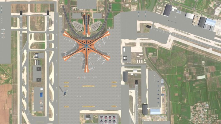 Beijing Daxing International Airport 3D Model