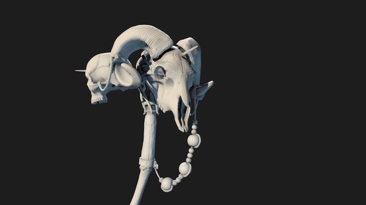 Shaman Staff 3D Model