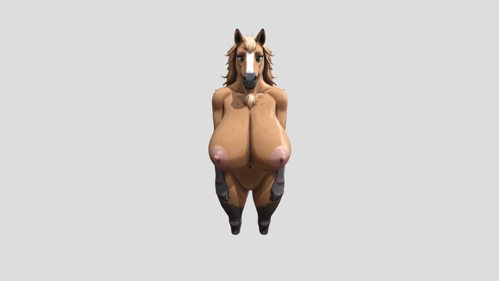 female furry horse made by ai 3D Model