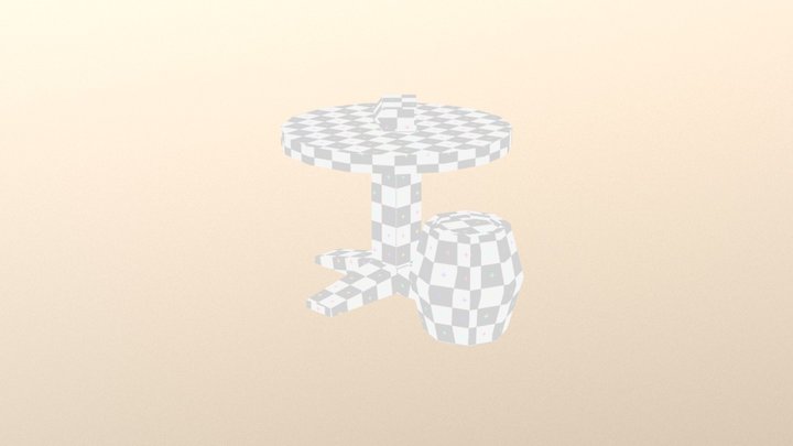 Mesa E Barril 3D Model