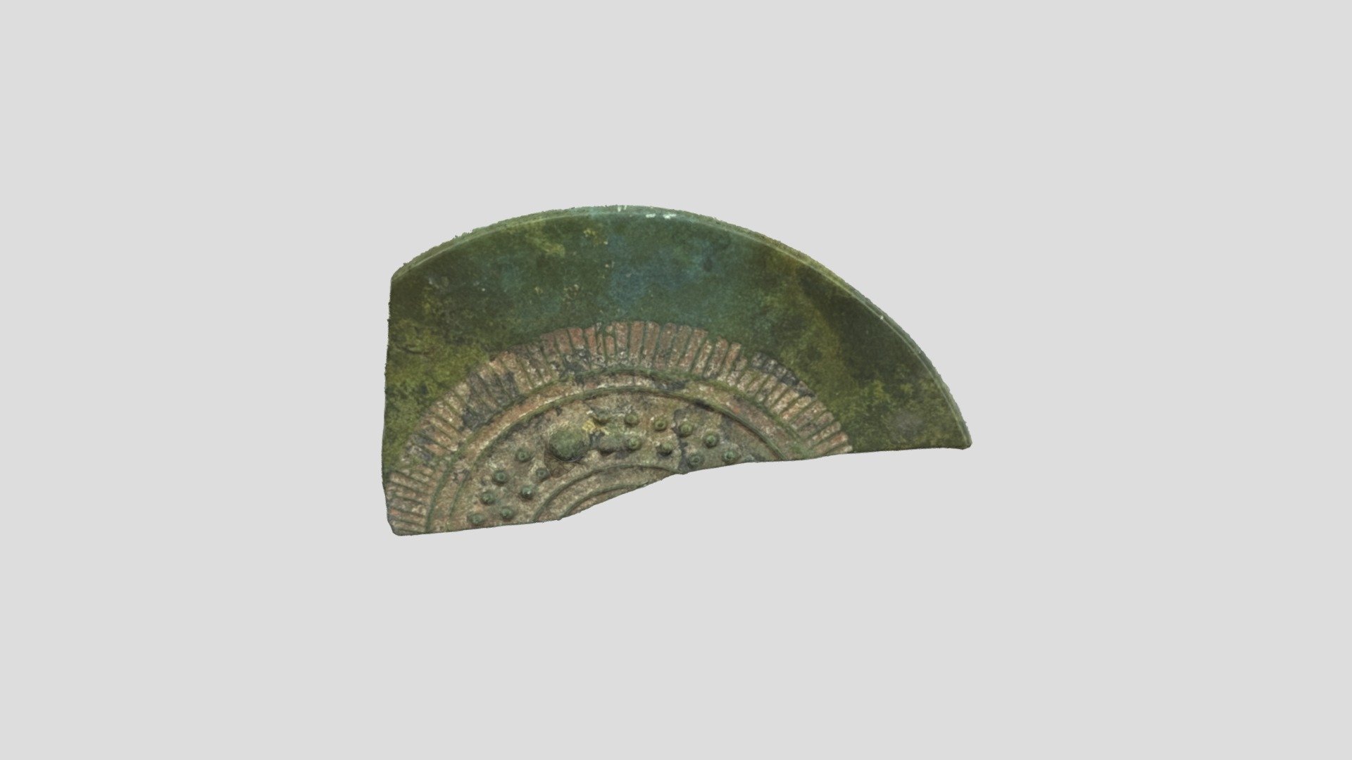 銅鏡（破鏡）1（絹山高谷散布地・弥生時代） - Download Free 3D model