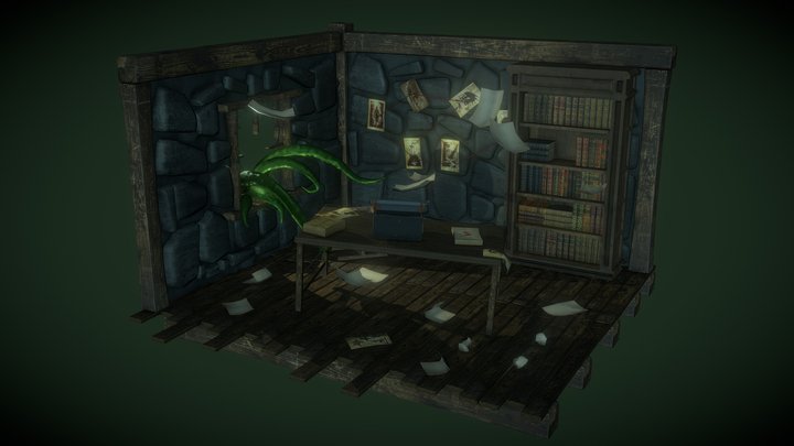 Home of HP Lovecraft 3D Model