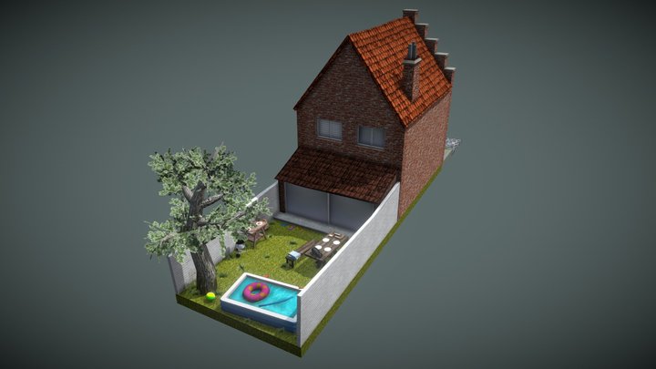 DAE Rowhomes retake - Ghent 3D Model