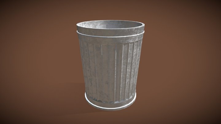 Simple Garbage Can 3D Model