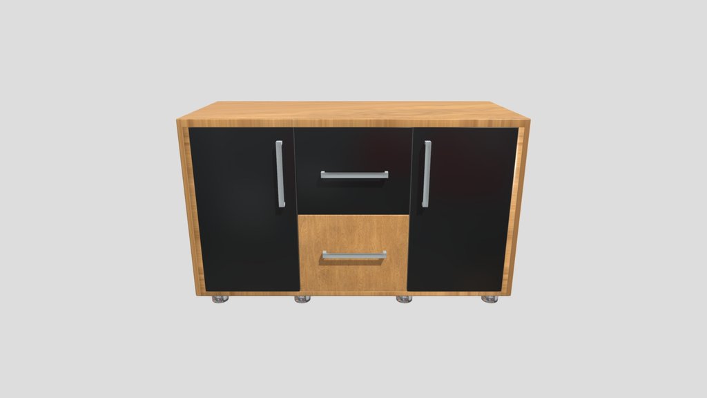 Wooden Black Wardrobe