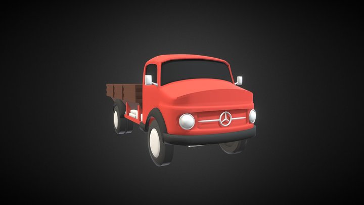 Old mercedes retro pickup, hey its free 3D Model