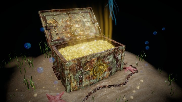 Drowned Treasure Chest 3D Model