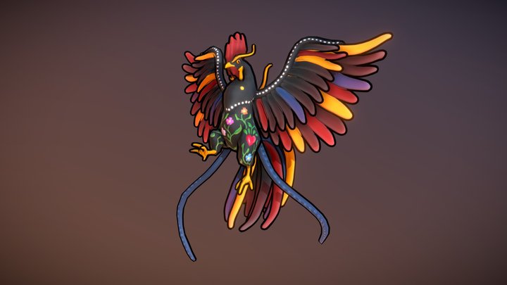 Portuguese Rooster Cryptid 3D Model