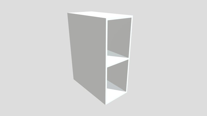 30020 - Open Fixed Shelf Storage Cabinet 300mm 3D Model