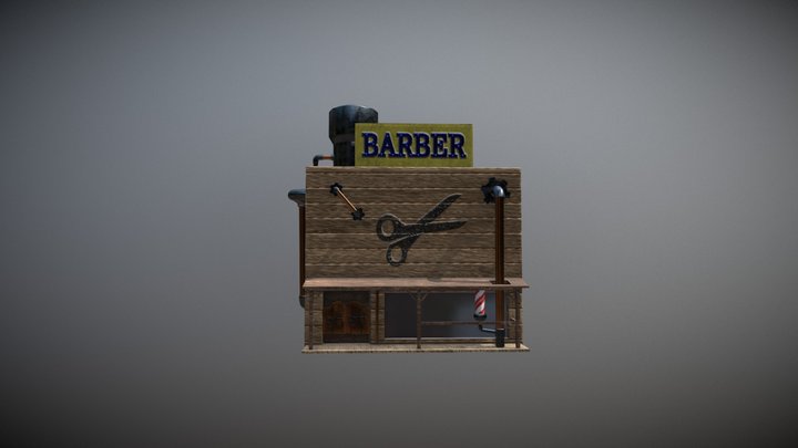 Barber Shop 3D Model