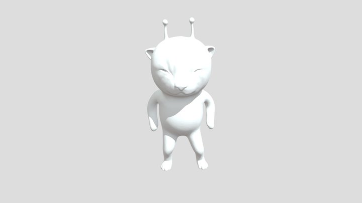 Alien Cat Surprise 3D Model