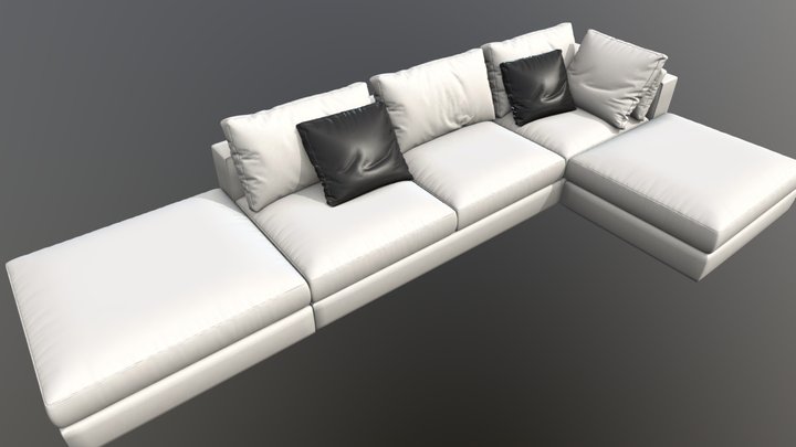 Furniture_ThreeSeatSofa_016_Bake 3D Model