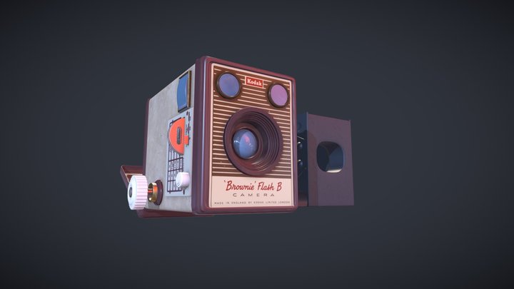 Brownie Flash B Kodak Camera 3D Model