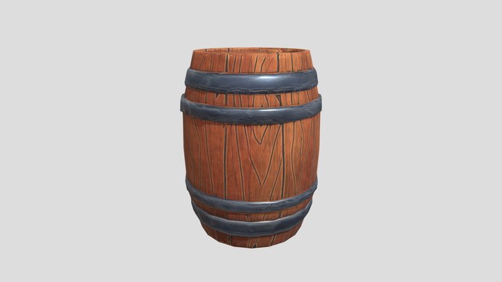 Stylized barrel 3D Model