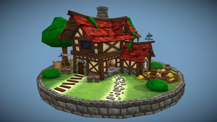 [Student Work] Medieval Butcher House 3D Model