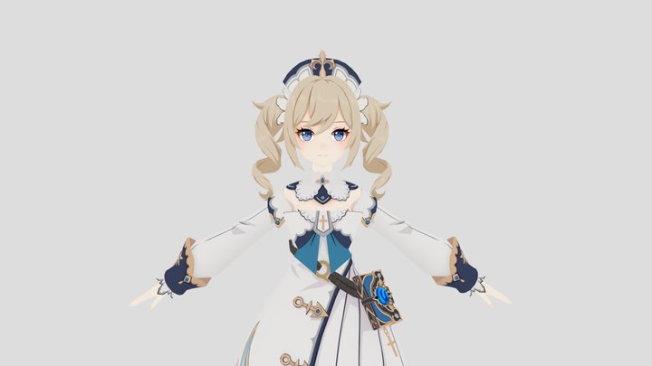 Barbara from Genshin impact 3D Model