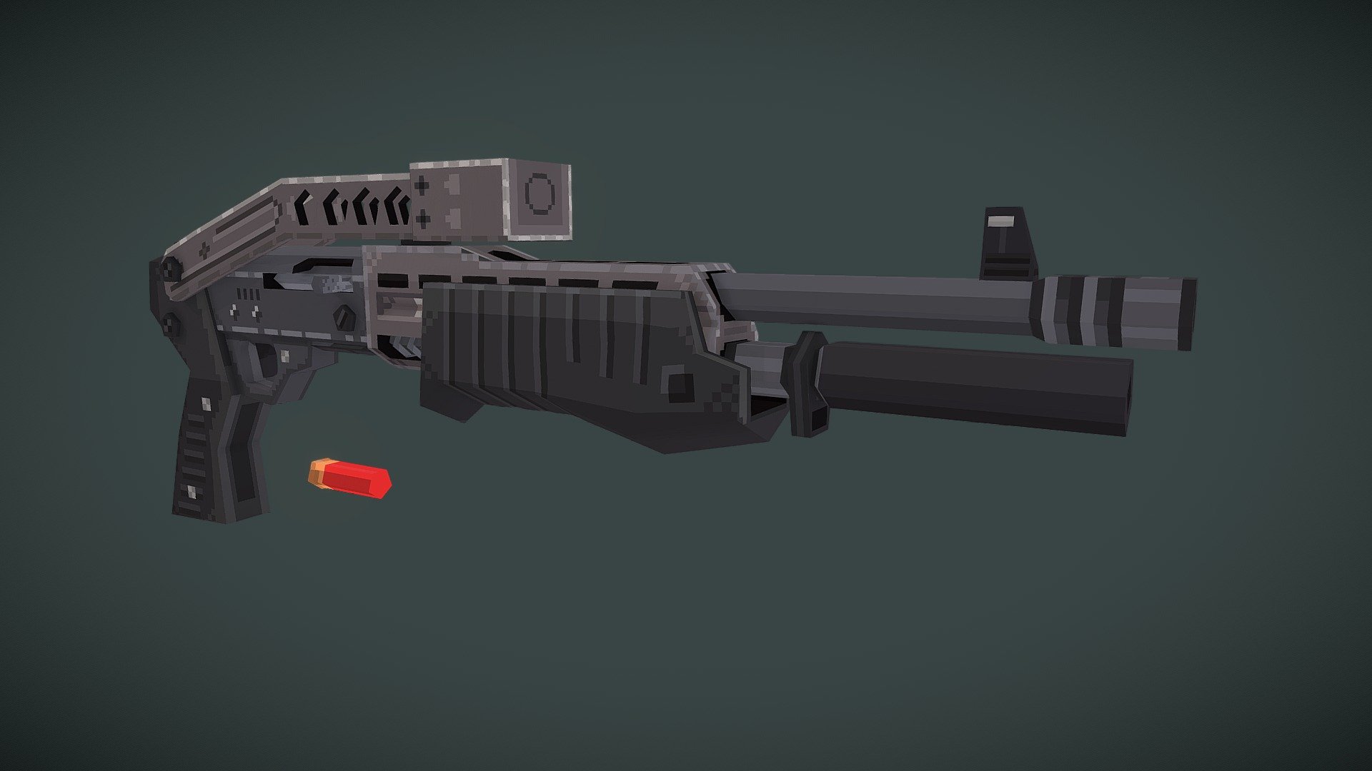 Lowpoly SPAS-12 - 3D model by badams3D [4aea702] - Sketchfab