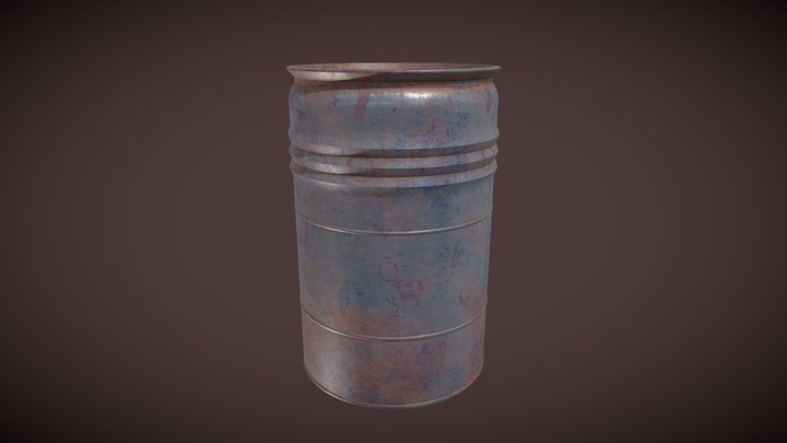 Old Metal Barrel 3D Model