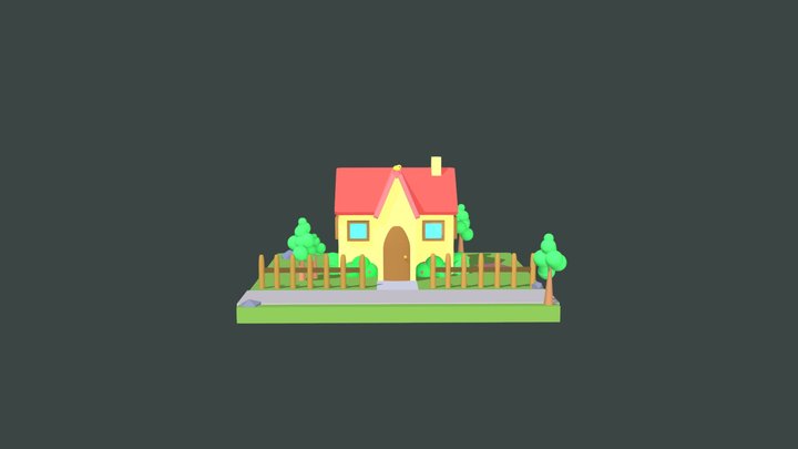 Stylized House 3D Model