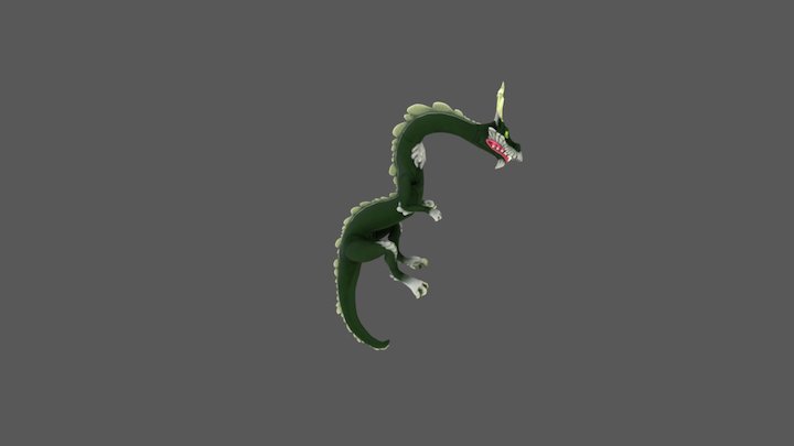 Chinese Dragon LP w/ Texture 3D Model