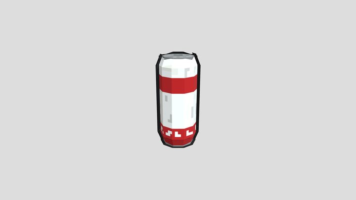 Low poly Piwo beer can 3D Model