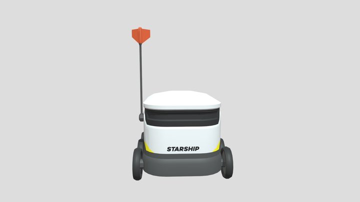 Starship Delivery Robot Model 3D Model