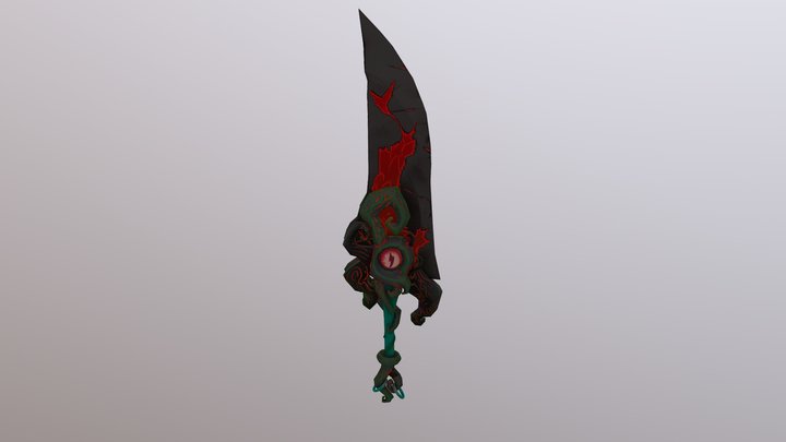 Corrupted Dagger 3D Model