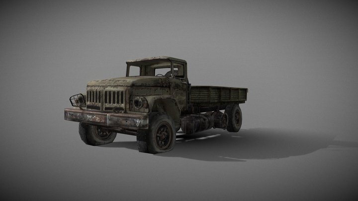 Broken Zil 131 3D model 3D Model