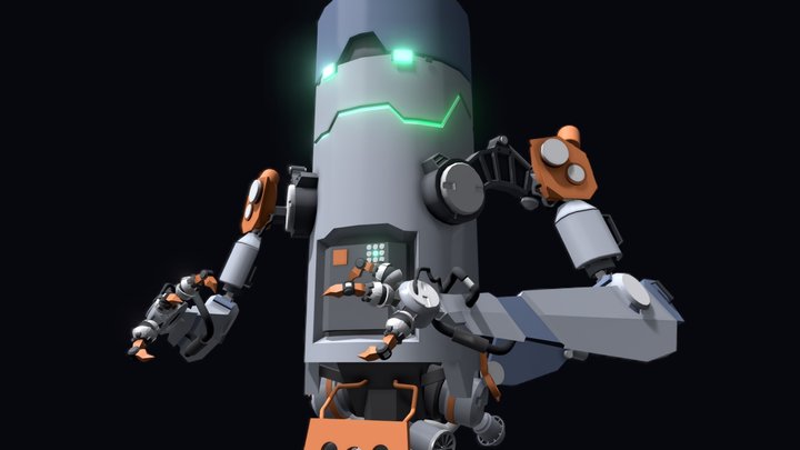 Cylinder-Bot 3D Model